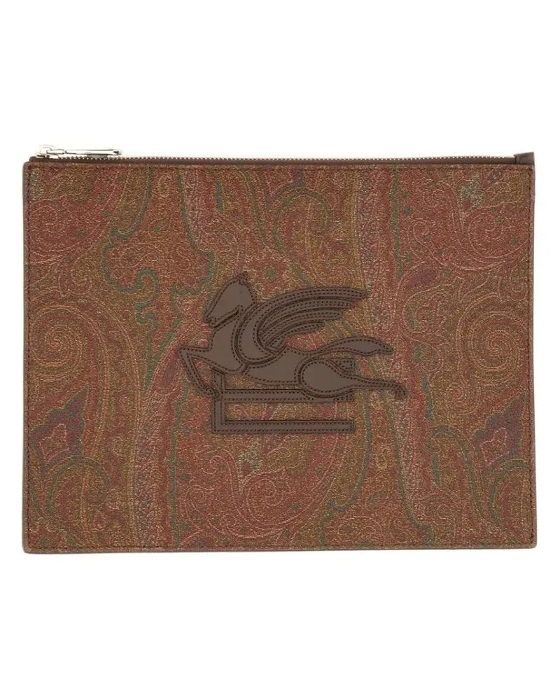 Etro Crossbody Bags "Essential Paisley" Dpp Pouch braun Braun