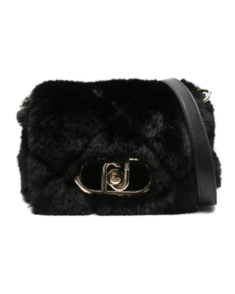 Liu Jo Hobo Bags Quilted Faux Fur Shoulder Bag schwarz Schwarz