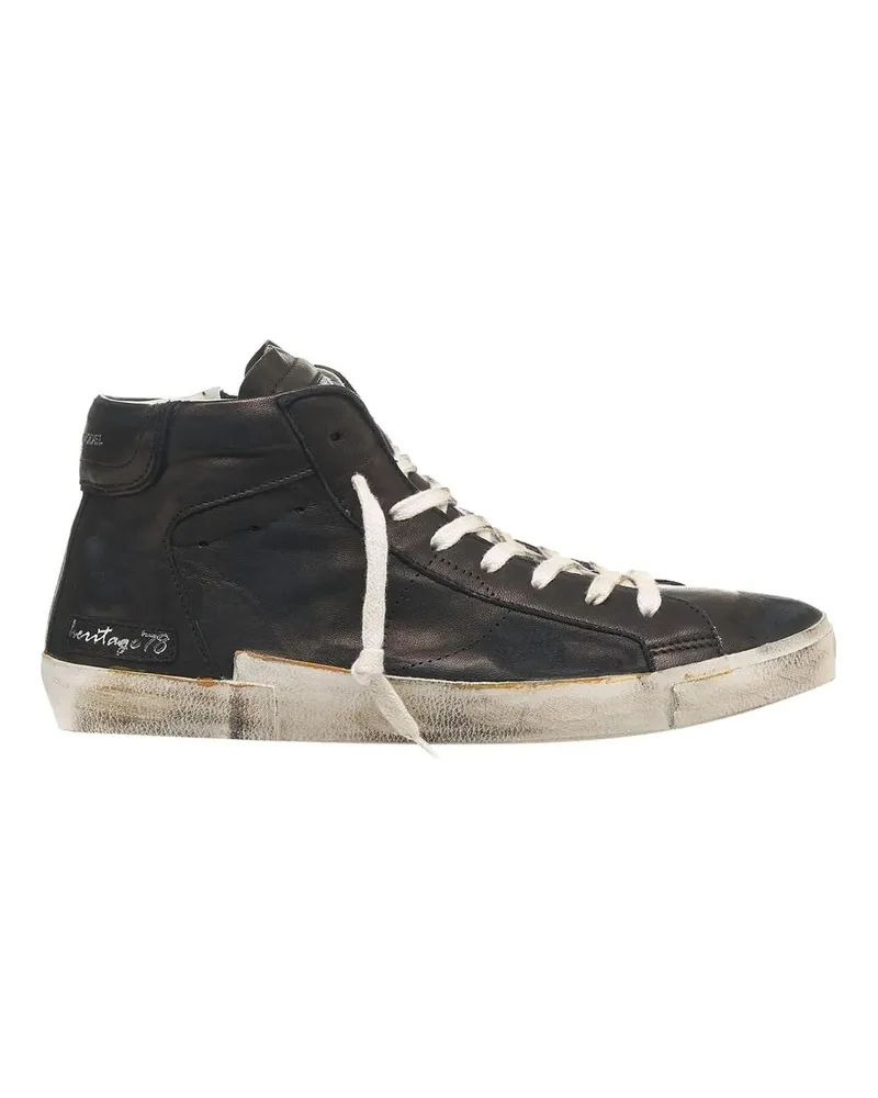 Philippe Model Low-Top Sneaker High-Top Black Leather Prhuhe02 Sneakers schwarz Schwarz