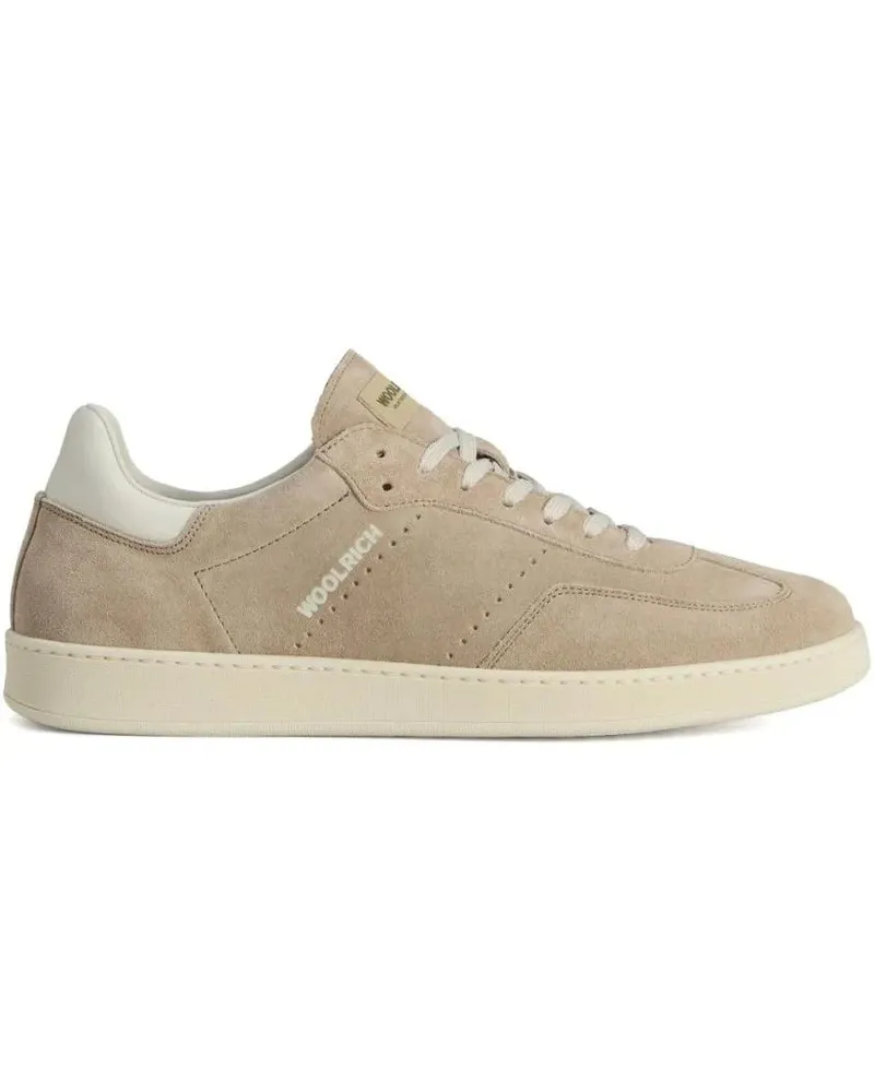 Woolrich Low-Top Sneaker Beige Suede Sneakers With Contrasting Heel beige Beige