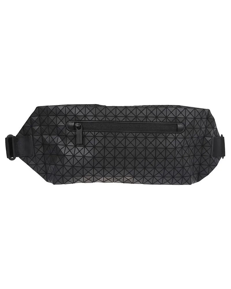 Issey Miyake Hobo Bags Geometric Design Leather Shoulder Bag With Texture schwarz Schwarz