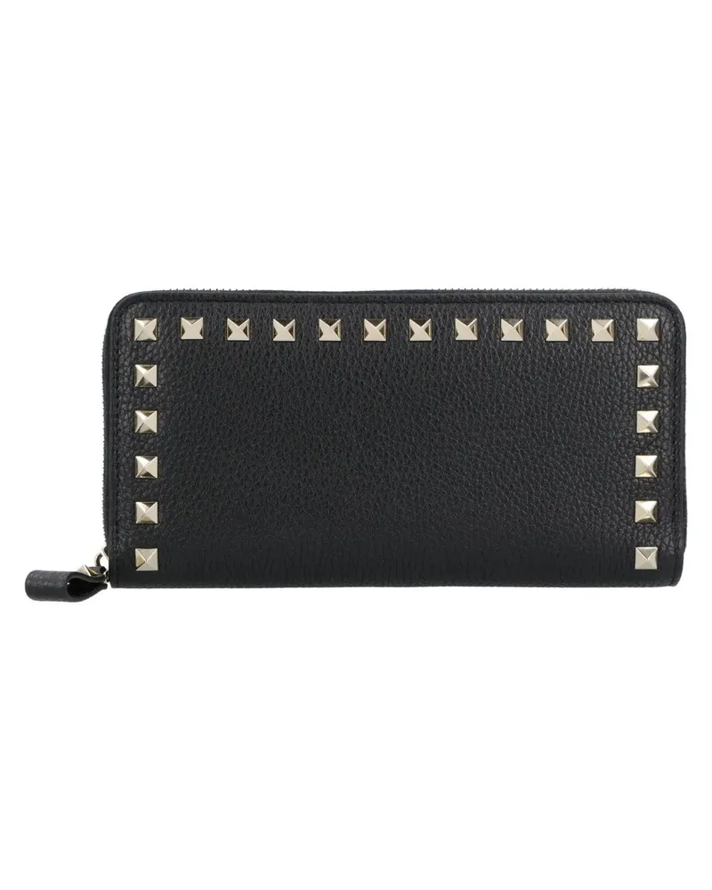 Valentino Garavani Portemonnaie Rockstud Zip Around Wallet schwarz Schwarz