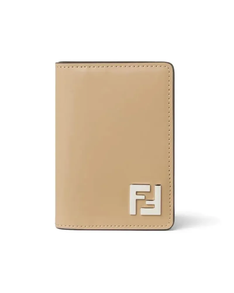 Fendi Portemonnaies "Squared Ff" Card Holder beige Beige