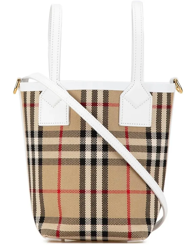 Burberry Hobo Bags 2017-2024 Mini House Check Canvas London Tote braun Braun