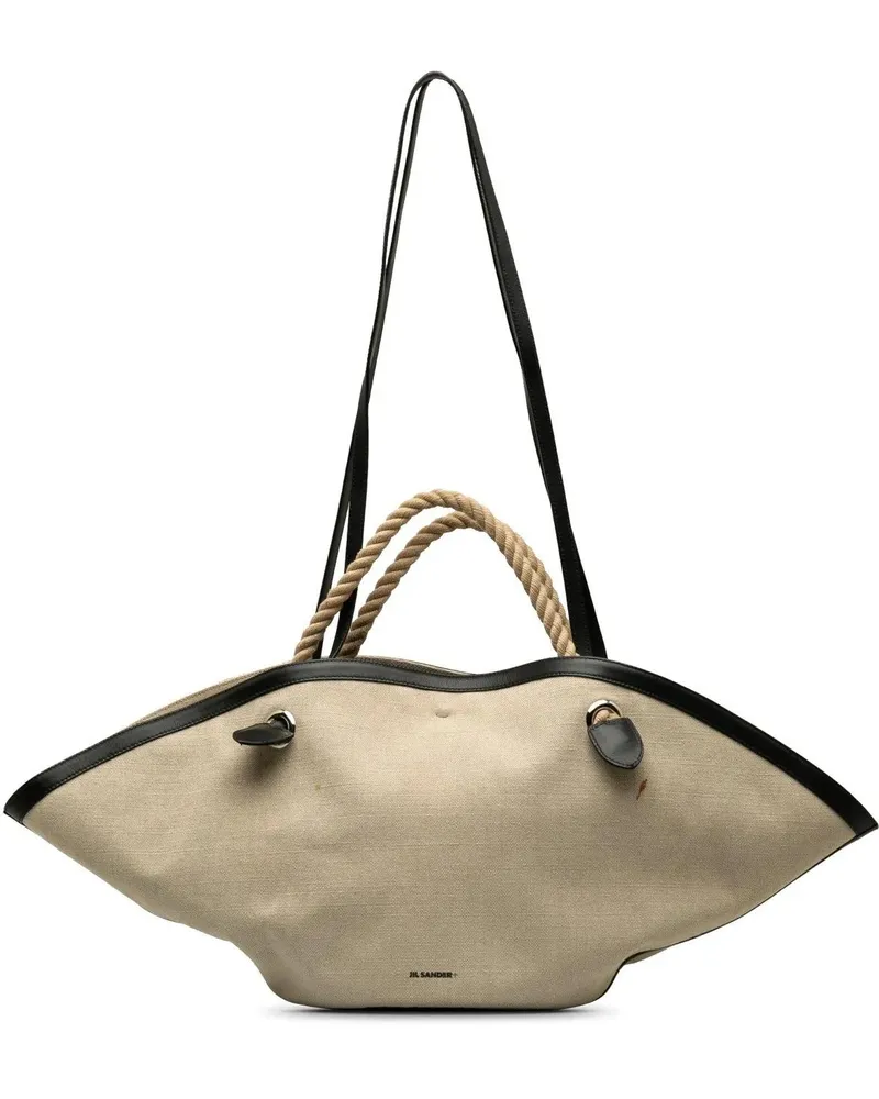 Jil Sander Hobo Bags 2020-2023 Canvas Sombrero Satchel braun Braun