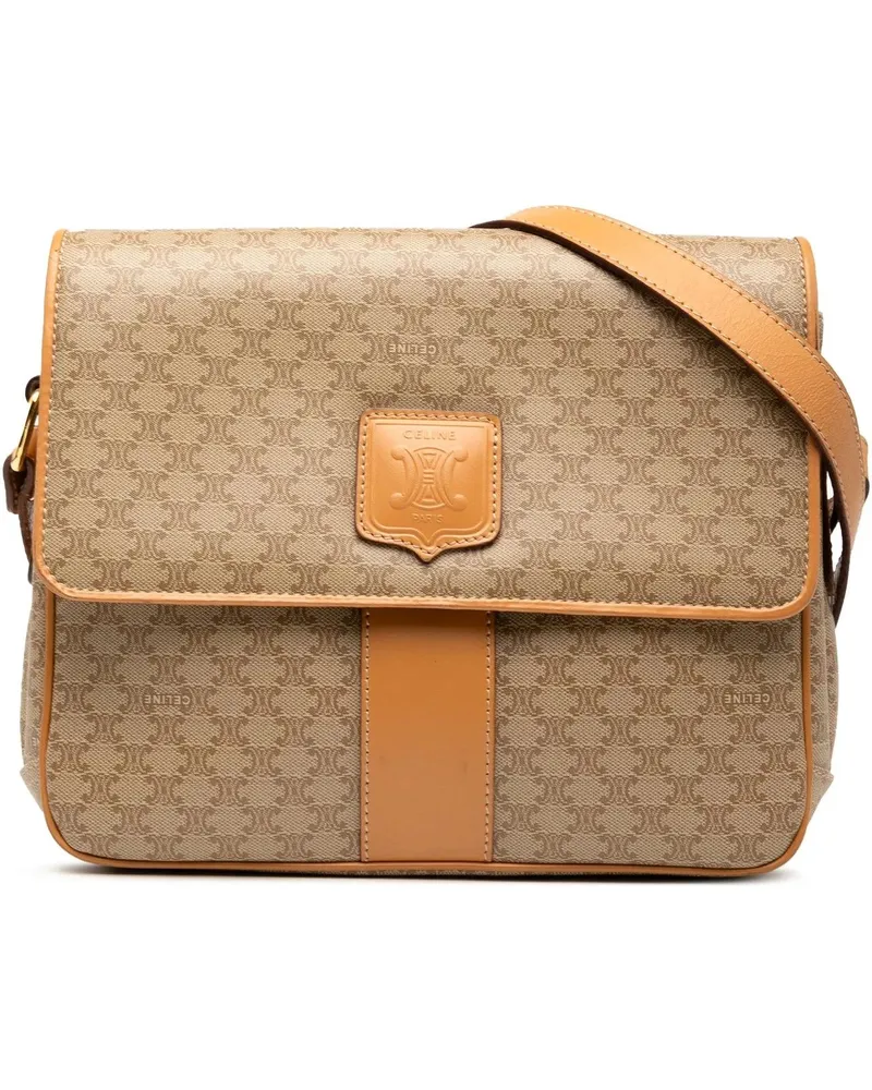 Celine Hobo Bags Macadam Coated Canvas Crossbody braun Braun