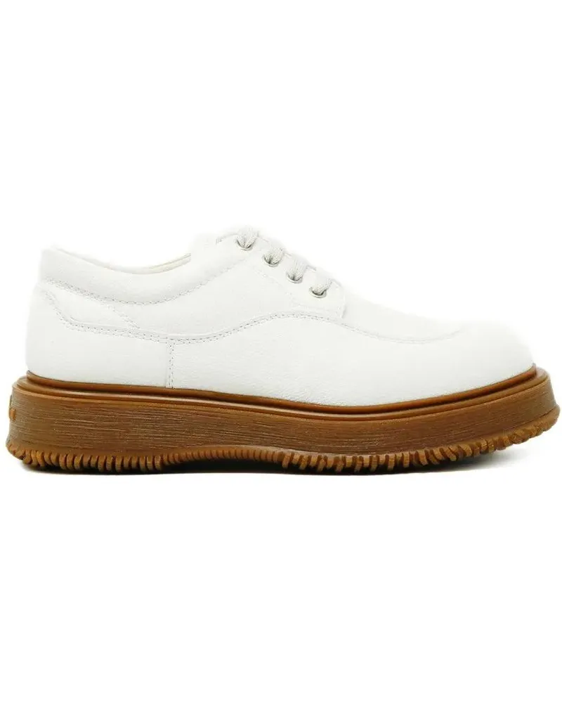 Hogan Low-Top Sneaker White Fabric And Faux Leather Untraditional Sneake weiß Weiß