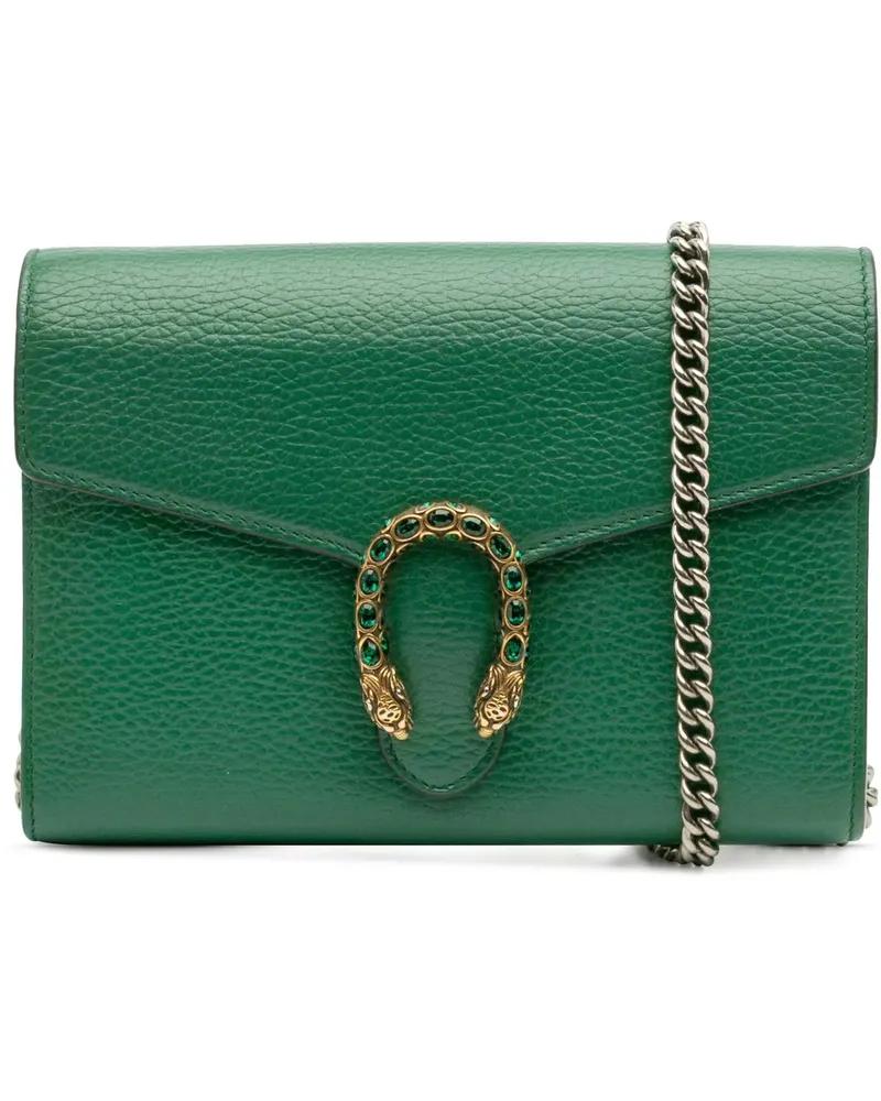Gucci Hobo Bags Mini Leather Dionysus Wallet on Chain grün Grün