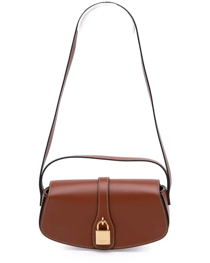 Celine Hobo Bags 2022 Smooth Calfskin Tabou Clutch on Strap braun Braun