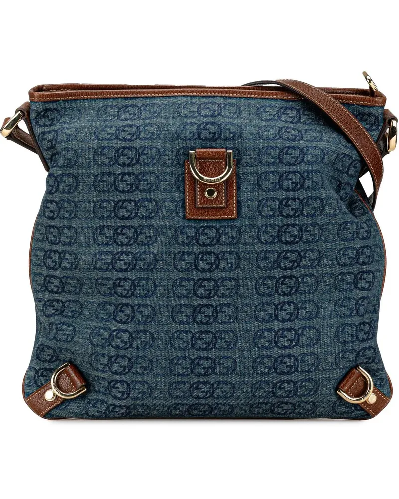 Gucci Hobo Bags 2000-2015 GG Denim Abbey D Ring Crossbody blau Blau