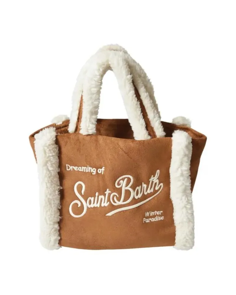 MC2 Saint Barth Crossbody Bags Camel Leather Handbag With Structured Silhouette braun Braun