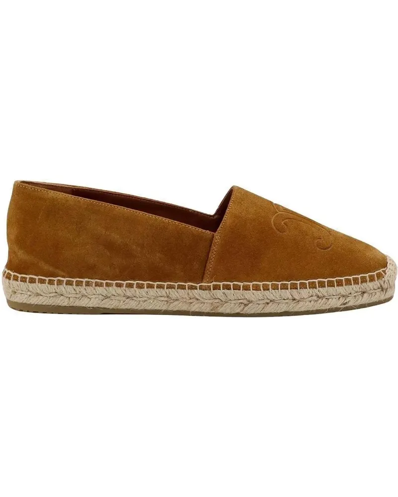 Celine Loafer Triomphe Suede Espadrilles braun Braun