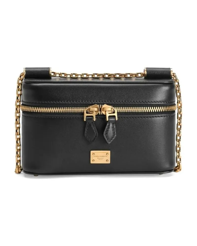 Dolce & Gabbana Hobo Bags Crossbody Bag In Black Plongè Calf Leather schwarz Schwarz