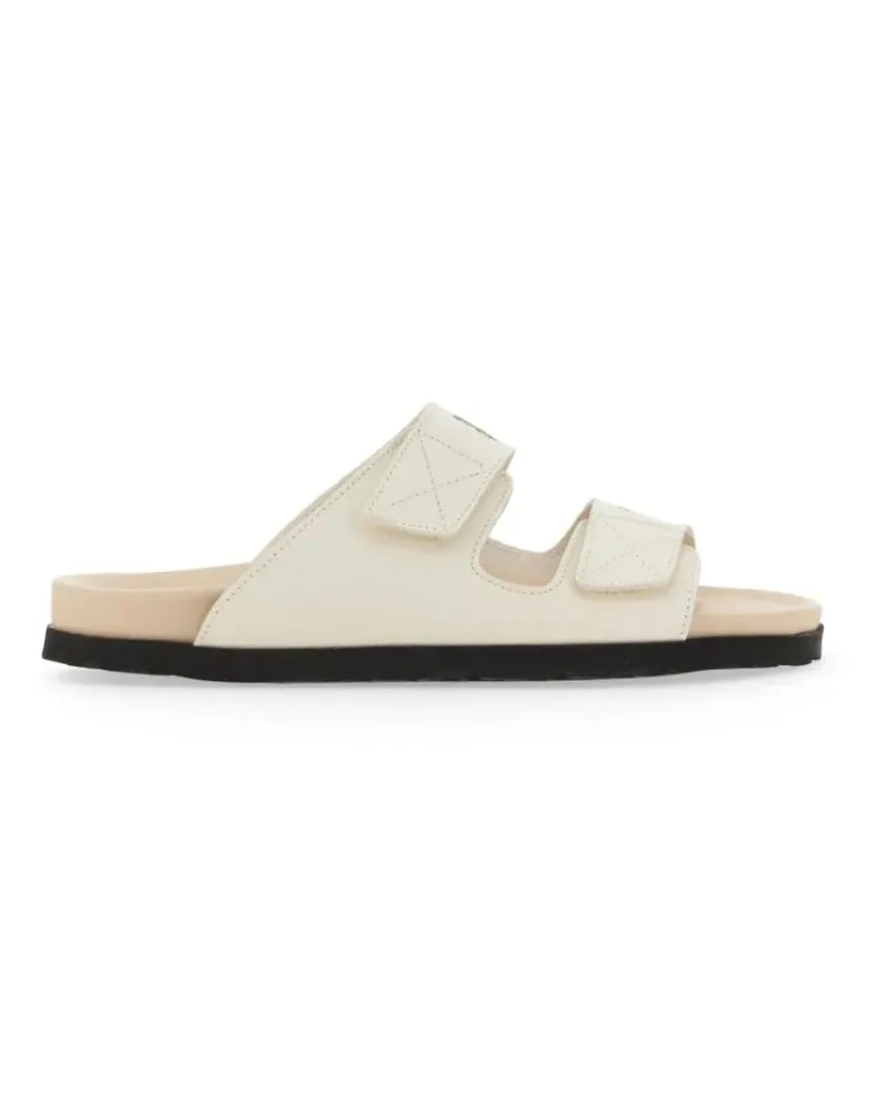 Palm Angels Loafer Sandal With Logo weiß Weiß