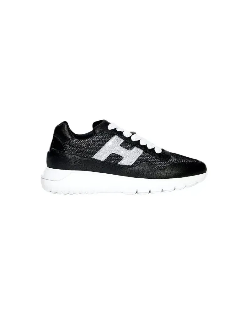 Hogan Low-Top Sneaker Black Pearl Leather And Technical Fabric H371 Snea schwarz Schwarz
