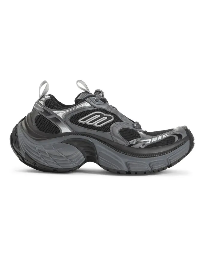 Balenciaga Low-Top Sneaker Black Sneakers With Futuristic Design grau Grau