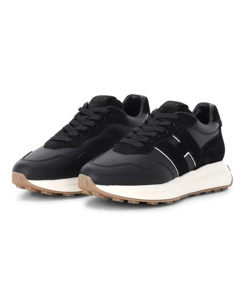 Hogan Low-Top Sneaker Sneaker aus Leder schwarz Schwarz