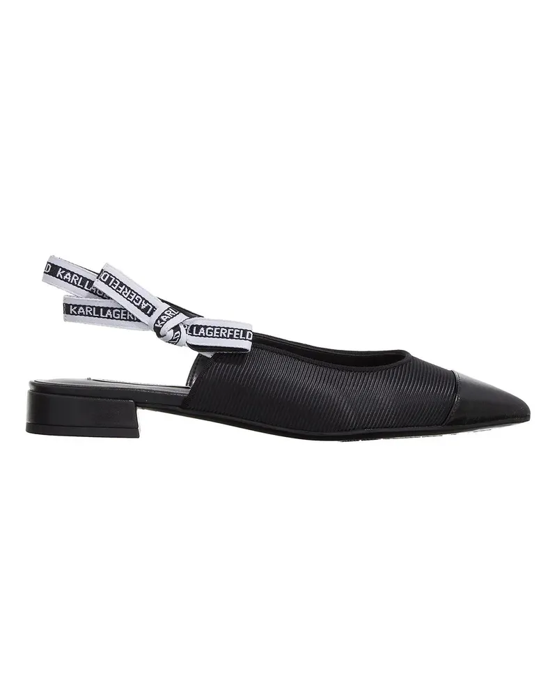 Karl Lagerfeld Ballerinas Kerrie Ribbed Sling schwarz Schwarz