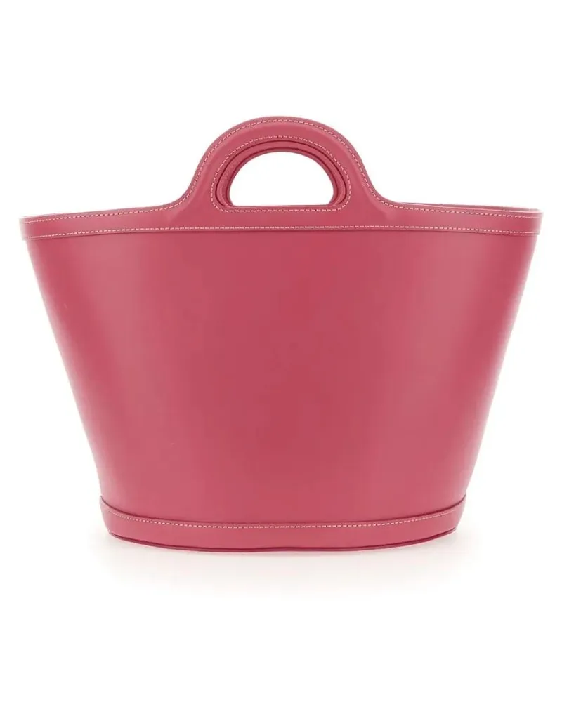 Marni Hobo Bags Structured Shoulder Bag With Double Top Handle rot Rot