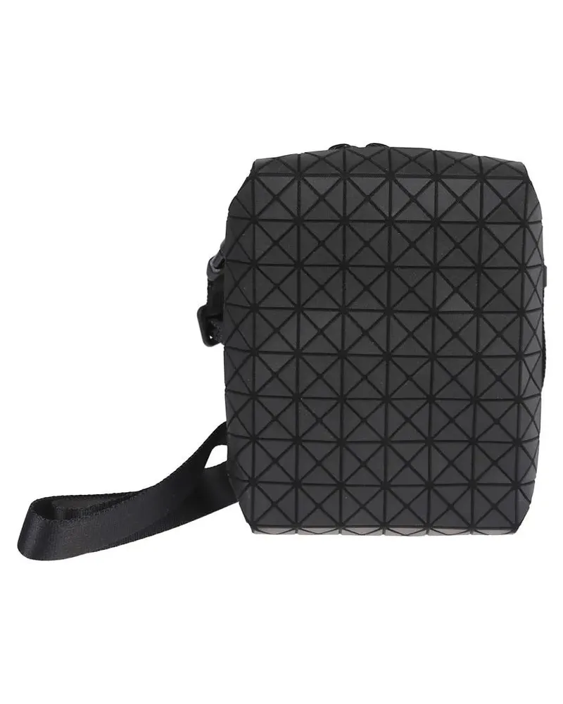 Issey Miyake Hobo Bags Geometric Texture Leather Shoulder Bag With Zip Cl schwarz Schwarz