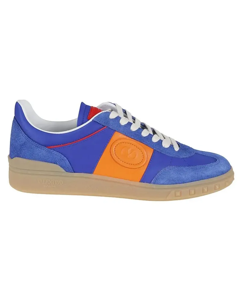 Valentino Garavani Low-Top Sneaker Blue Leather/Nylon Blend Low Top Upvillage Sneaker blau Blau