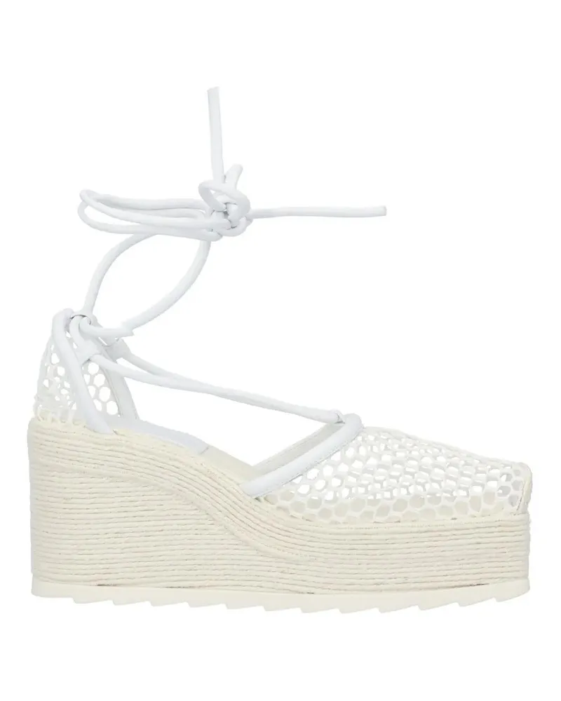 Bottega Veneta Sandalen Stretch Espadrille Wedges weiß Weiß