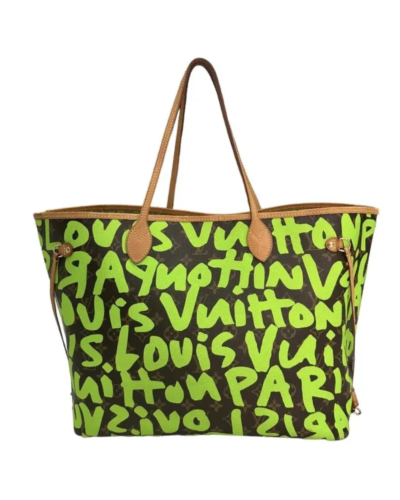 Louis Vuitton Shopper & Totes Neverfull Brown Canvas Bag grün Grün