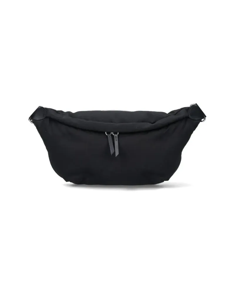 Maison Margiela Bauchtaschen Minimalist Black Waist Bag With Adjustable Strap schwarz Schwarz