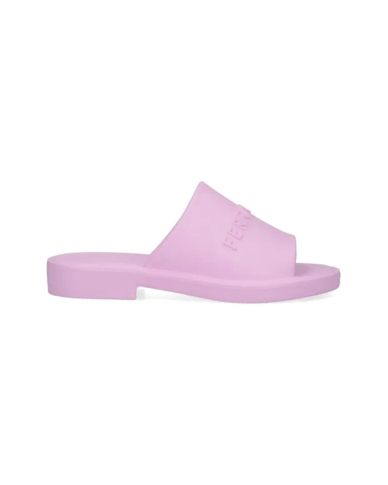 Ferragamo Sandalen Pink Rubber Logo Sandals pink Rosa