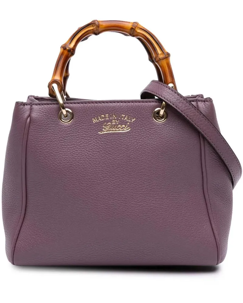 Gucci Hobo Bags Mini Calfskin Bamboo Shopper Satchel orange Orange