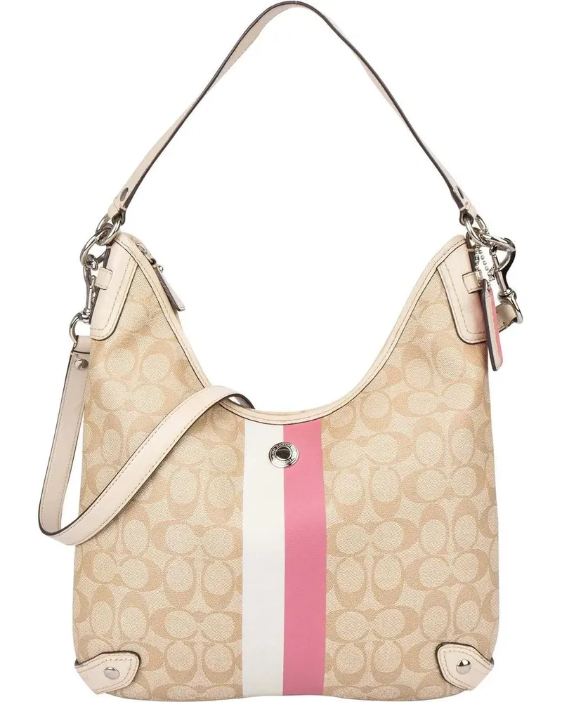 Coach Crossbody Bags  Canvas Mongram Chelsea Shoulder Bag beige Beige