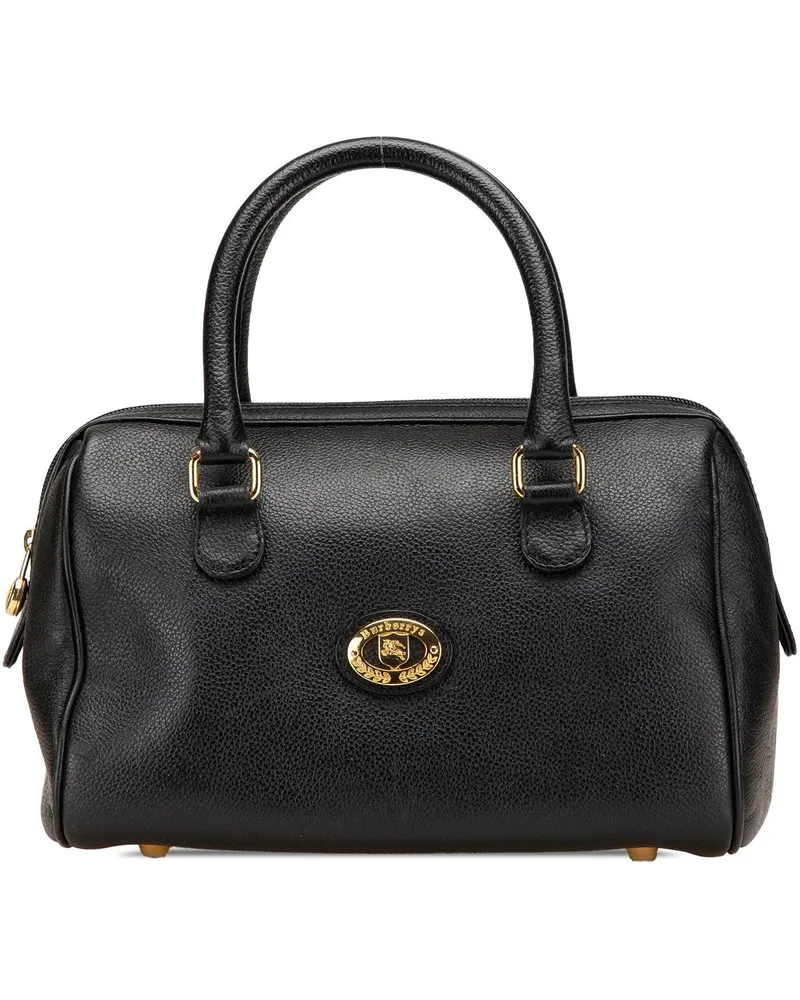 Burberry Crossbody Bags 20th Leather Boston Bag schwarz Schwarz