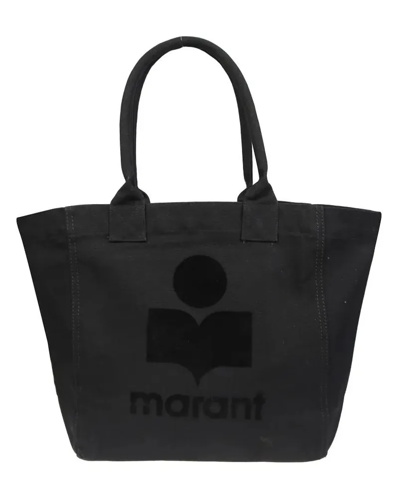 Étoile Isabel Marant Shopper & Totes Structured Black Cow Leather Tote With Subtle Logo schwarz Schwarz