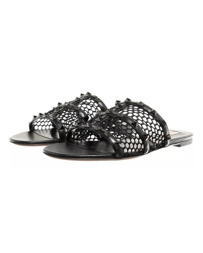 Valentino Garavani Sandalen Slide Rockstud schwarz Schwarz