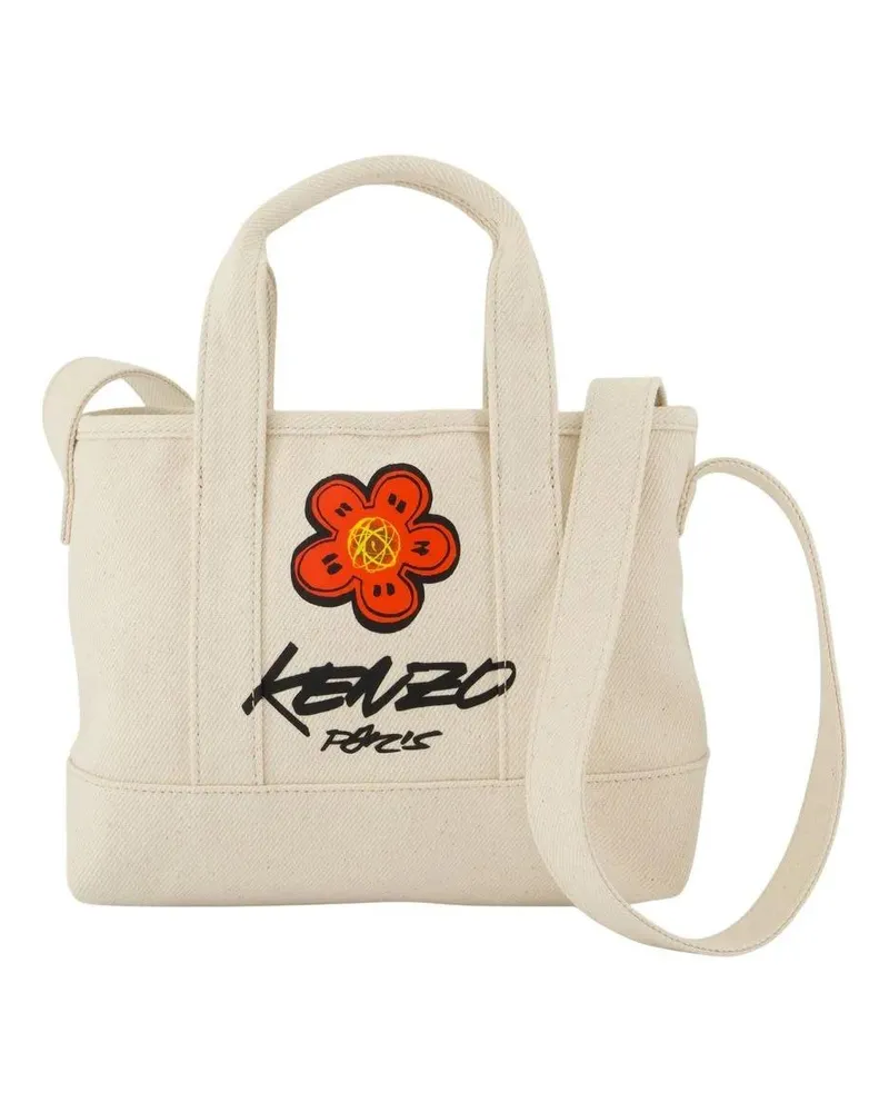 Kenzo Shopper & Totes Tote Bag Small - Cotton - White beige Beige