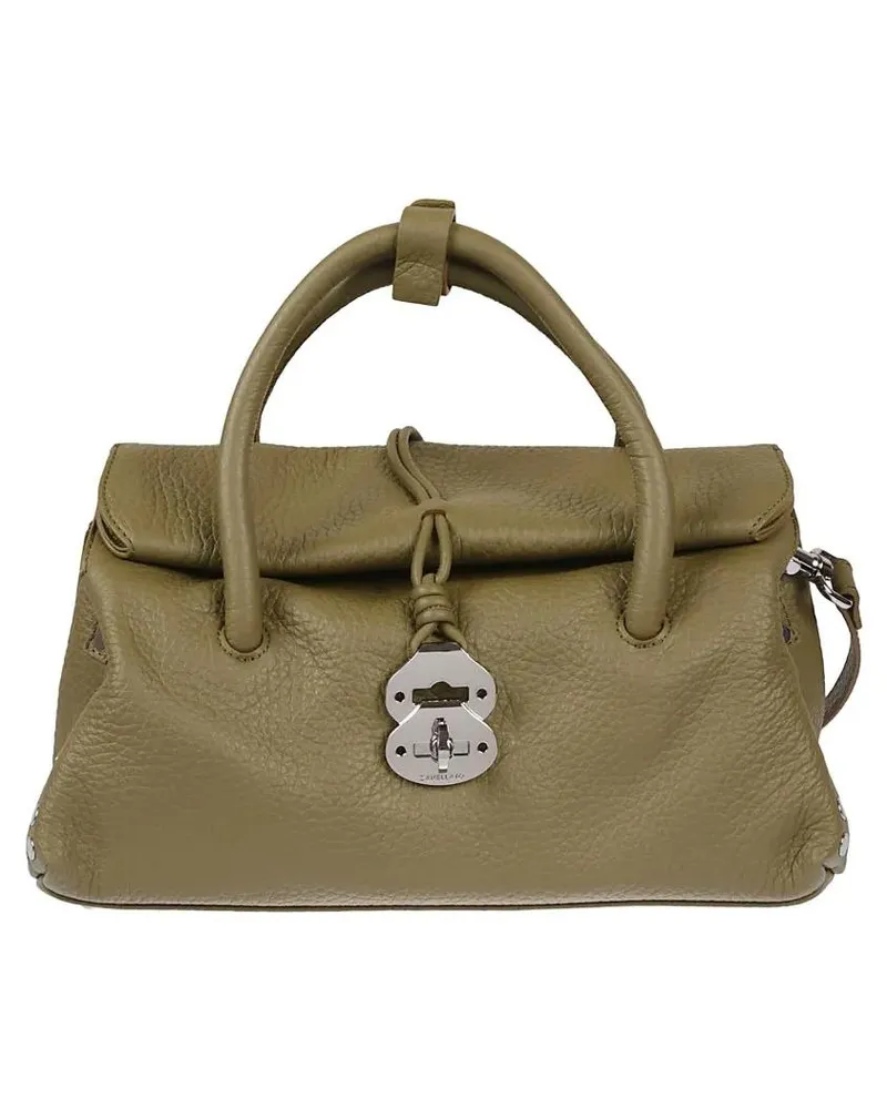 Zanellato Hobo Bags Structured Leather Handbag With Textured Finish grün Grün