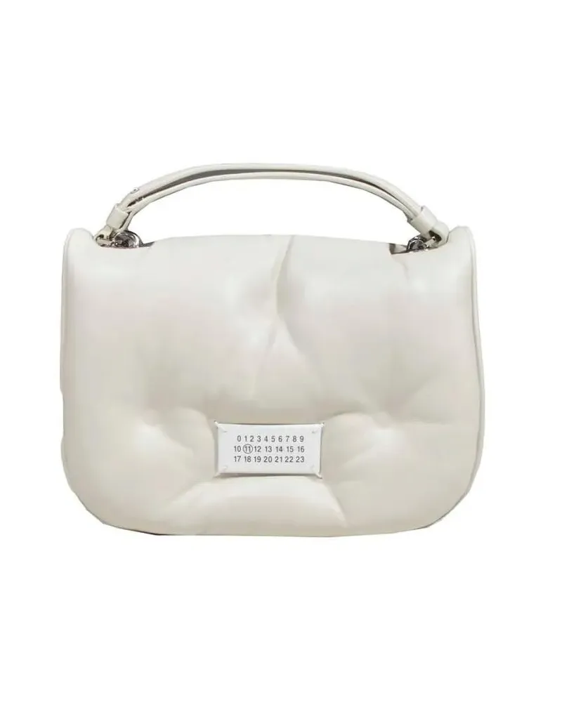 Maison Margiela Hobo Bags Glam Slam Flap Small In Chalk White Leather weiß Weiß