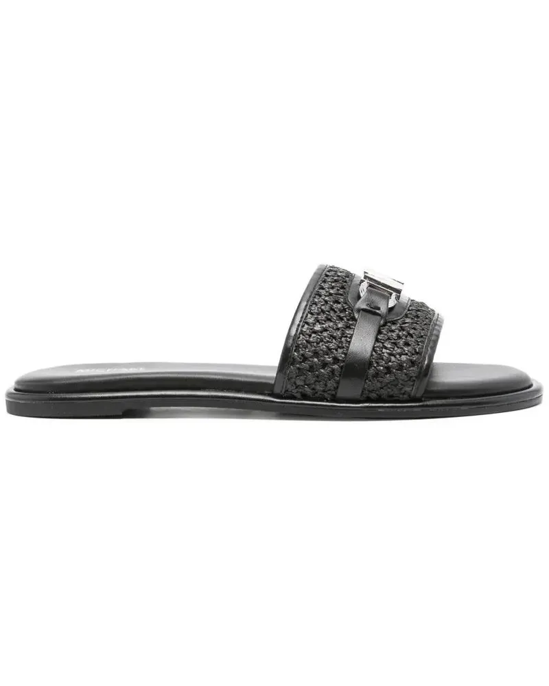 Michael Kors Slipper & Pantoletten Woven Upper Mules With Metallic Accent schwarz Schwarz