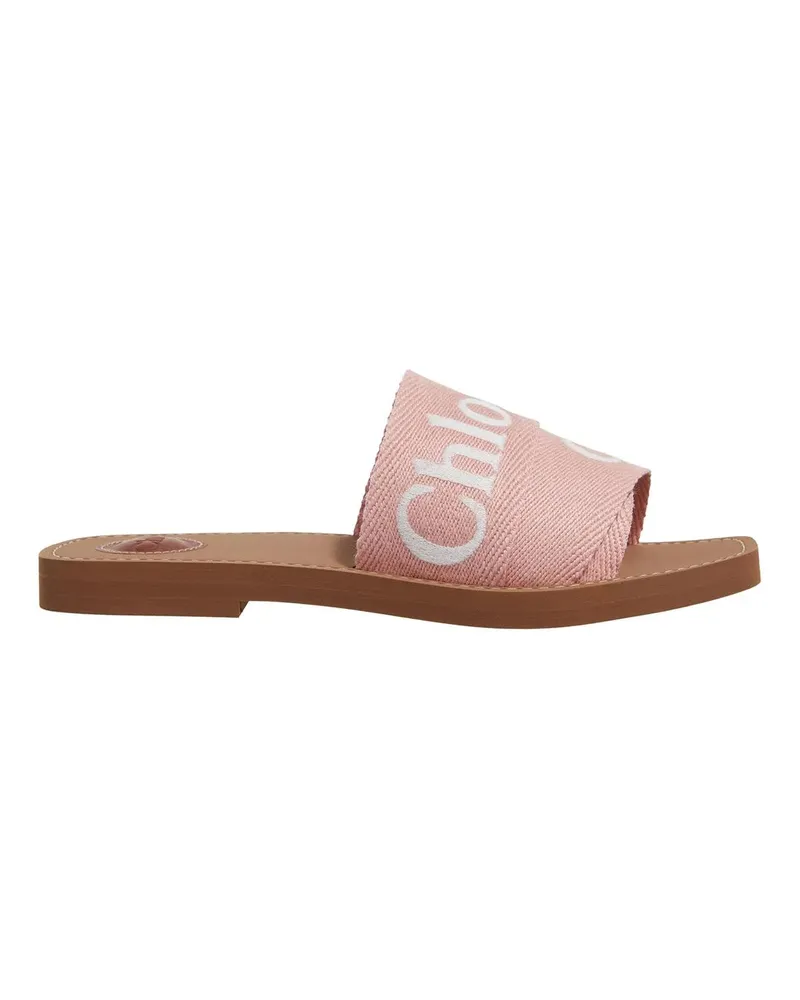 Chloé Slipper & Pantoletten Woody Flat Mule rosa Gold