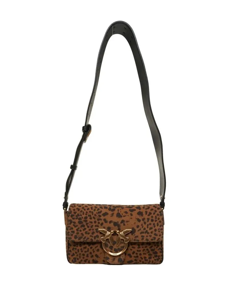 Pinko Hobo Bags Slouchy Animal Print Crossbody Bag rot Rot