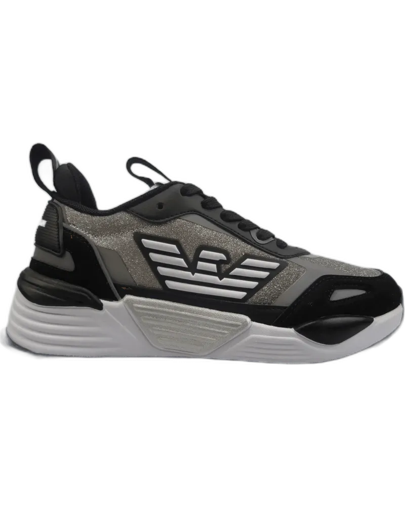 Emporio Armani Low-Top Sneaker Sneakers glitter argento silberfarben 
