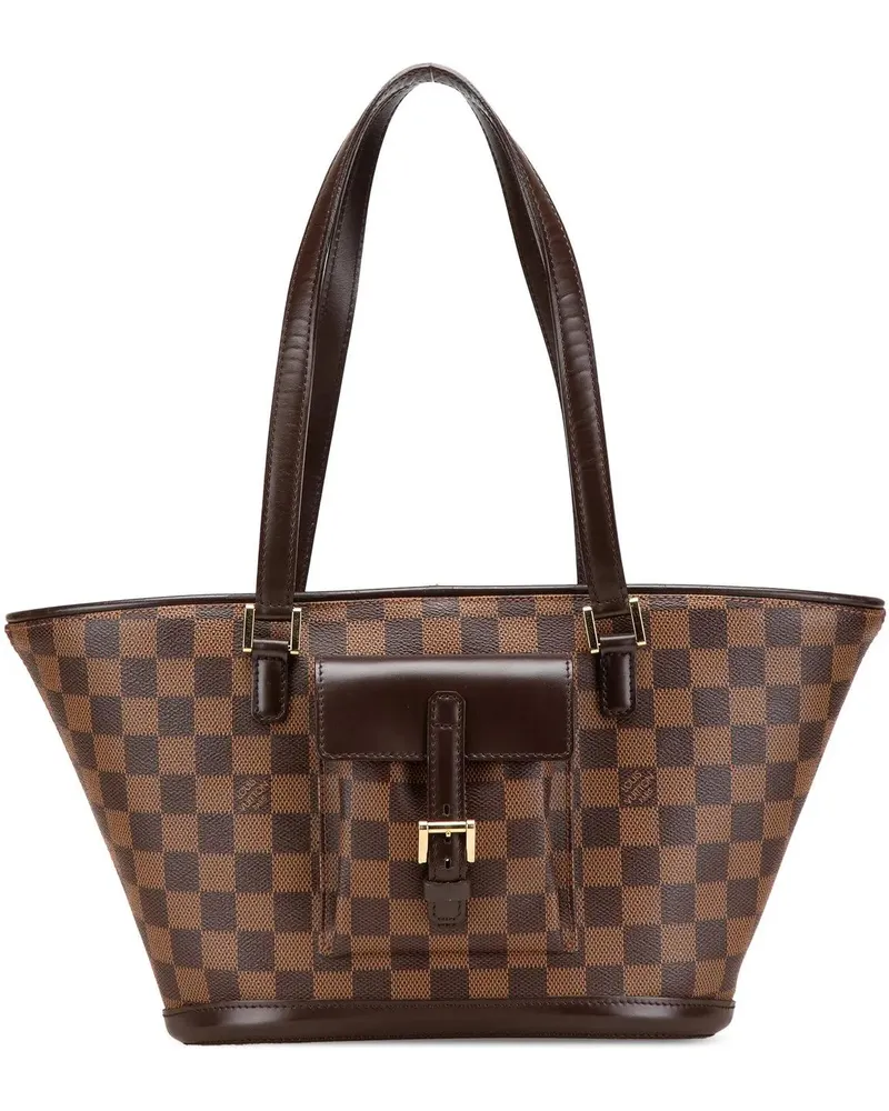 Louis Vuitton Hobo Bags 2003 Damier Ebene Manosque PM braun Braun