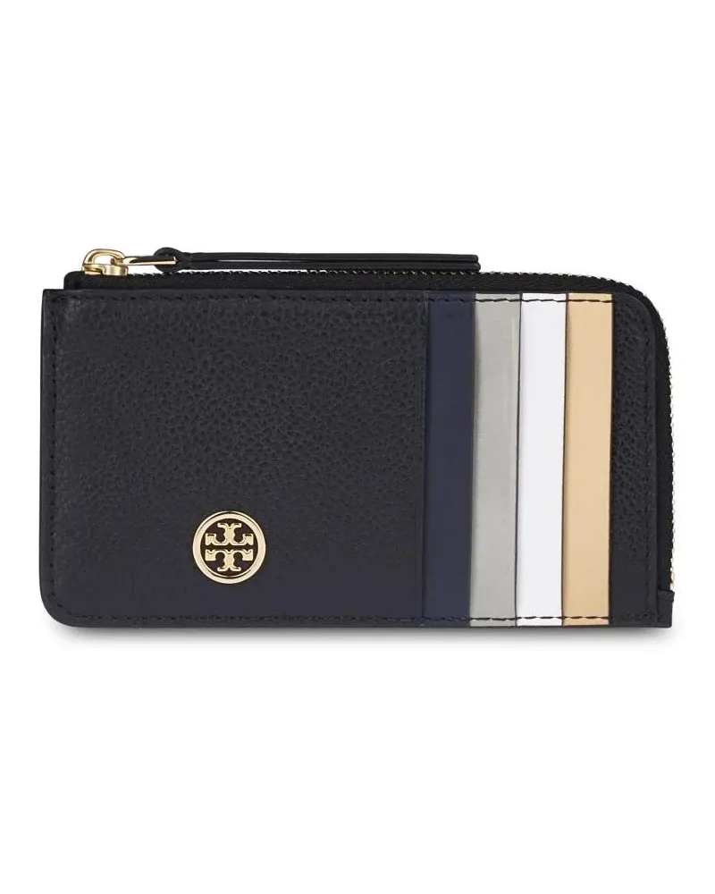 Tory Burch Portemonnaie Robinson Pebbled Zip Card Case schwarz Schwarz
