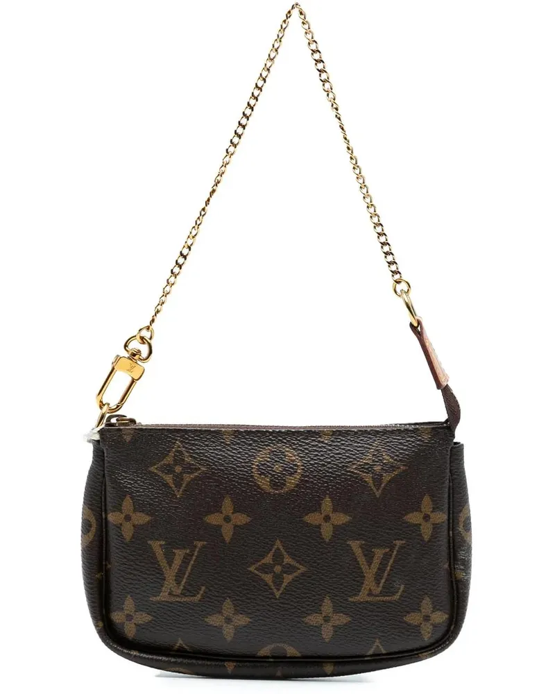 Louis Vuitton Crossbody Bags Monogram Mini Pochette Accessoires braun Braun