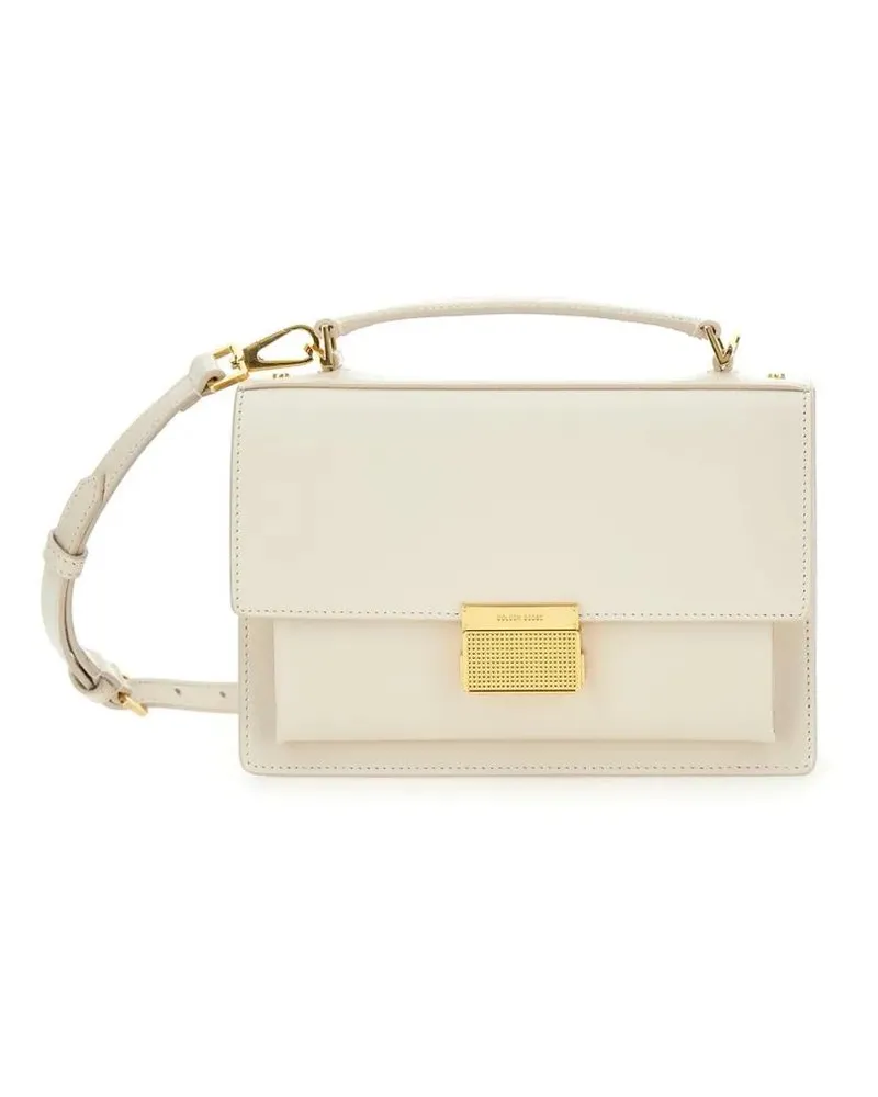 Golden Goose Crossbody Bags Venezia' White Handbag With Lettering Logo beige Beige