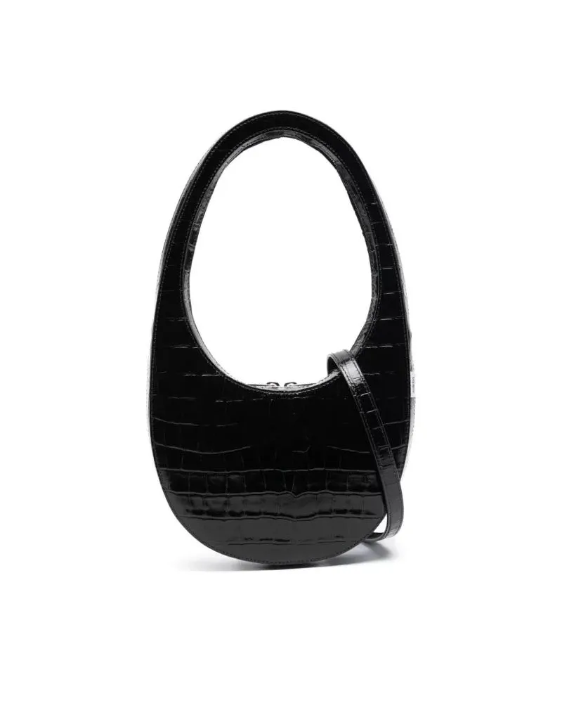 COPERNI Shopper Black Leather Embossed Croc Effect Bag Schwarz