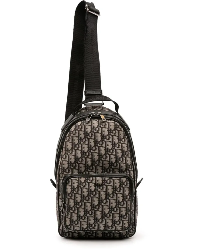 Dior Hobo Bags Mini Oblique Canvas Rider Sling Bag blau Blau