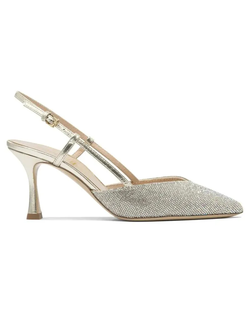 NINALILOU Hohe Schuhe Pointed Toe Silver Rhinestone Heeled Shoes silberfarben 