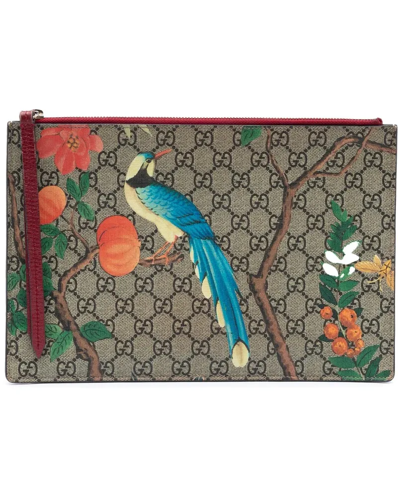 Gucci Clutches Large GG Supreme Tian Clutch braun Braun