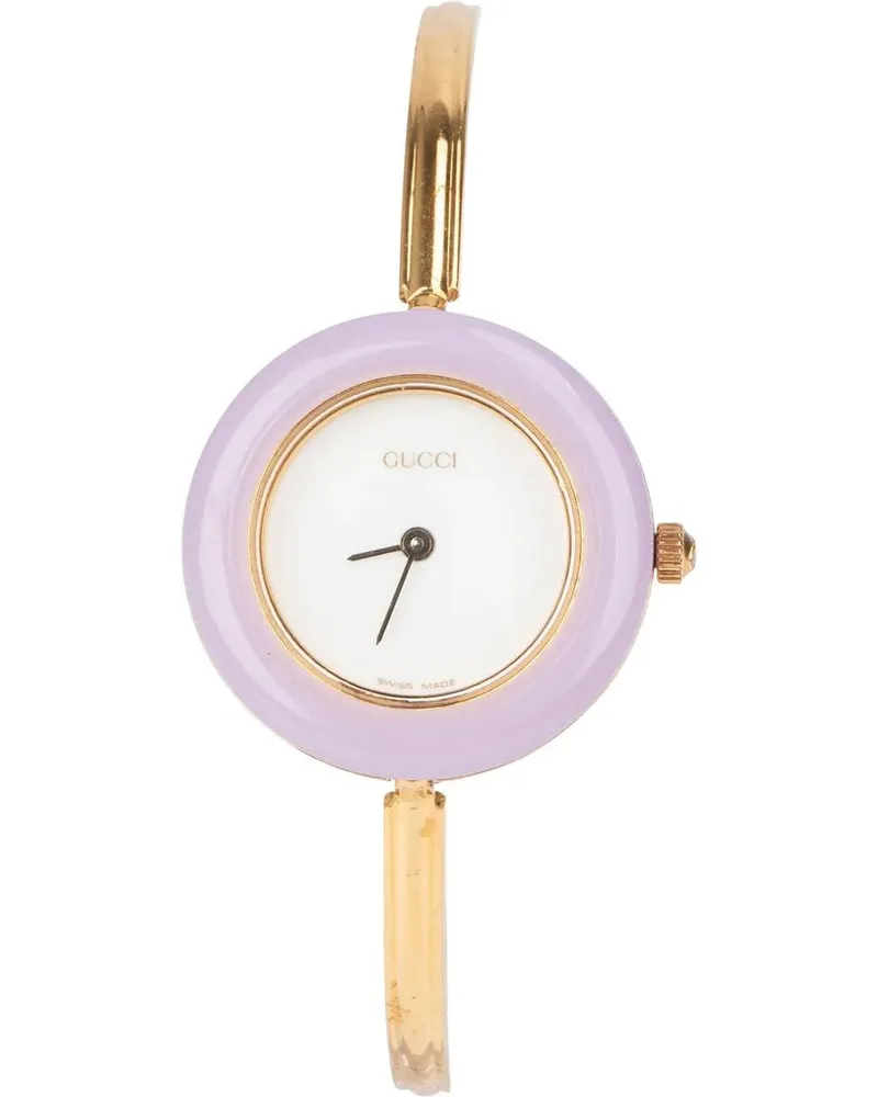 Gucci Uhr  Gold Tone Change Bezel White Dial 11/12.2 Wo gold Gold